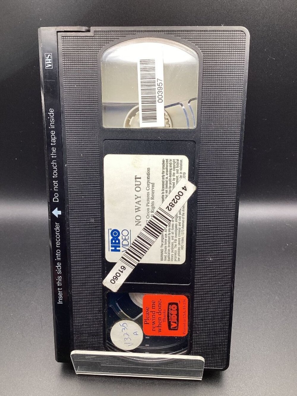 No Way Out (VHS Tape 1995) Kevin Costner, Gene Hackman Orion Home Video No Cover